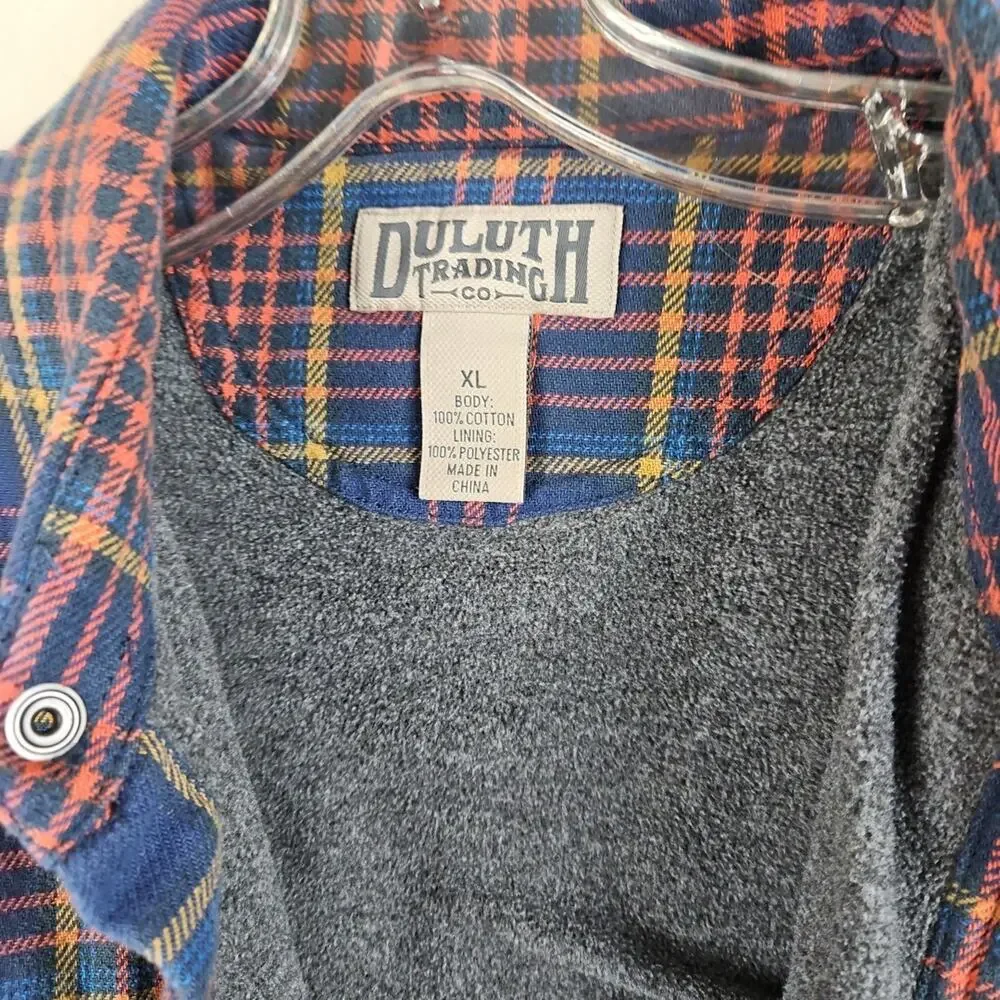 Duluth Trading Co Shacket Mens XL Flapjack Fleece-lined Relaxed Fit Shirt Jac